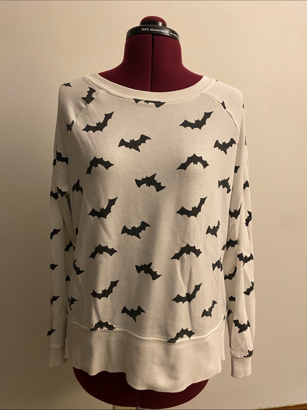 Grayson Threads White Sweatshirt with Black Bat Print for Fall